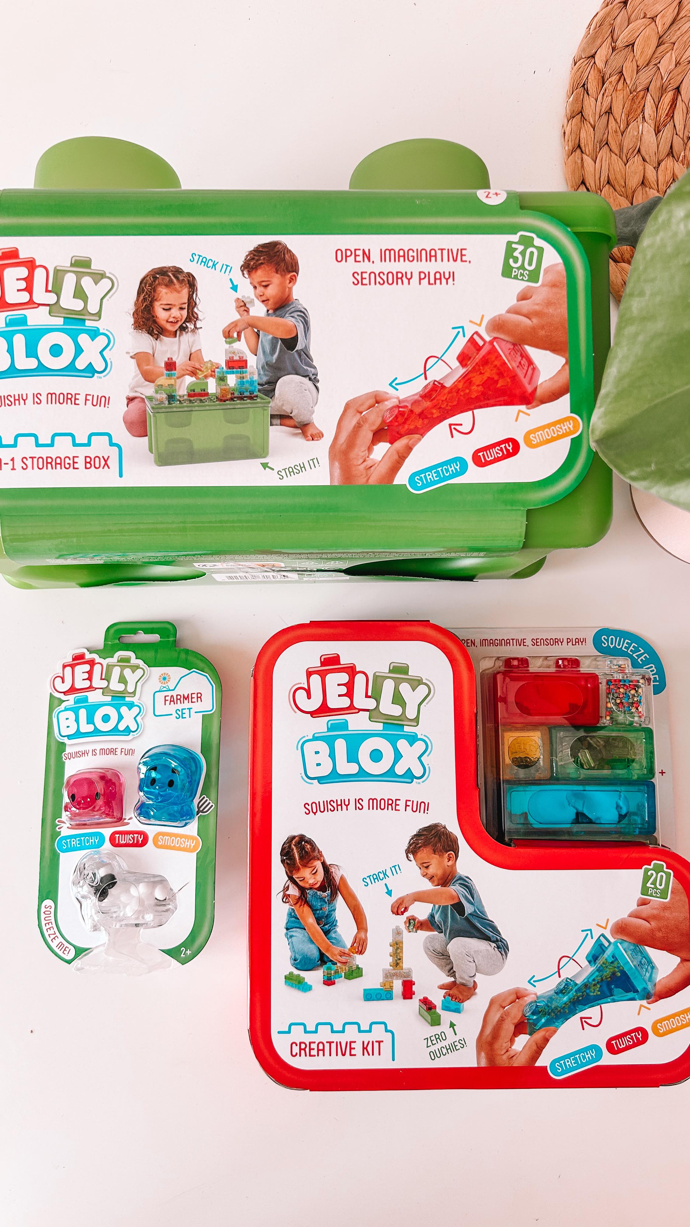 Instagram post by @littlerubyramseysfamily for Wire PR. Caption reads: Ad/ Jelly Blox from @vividtoys_  found at....