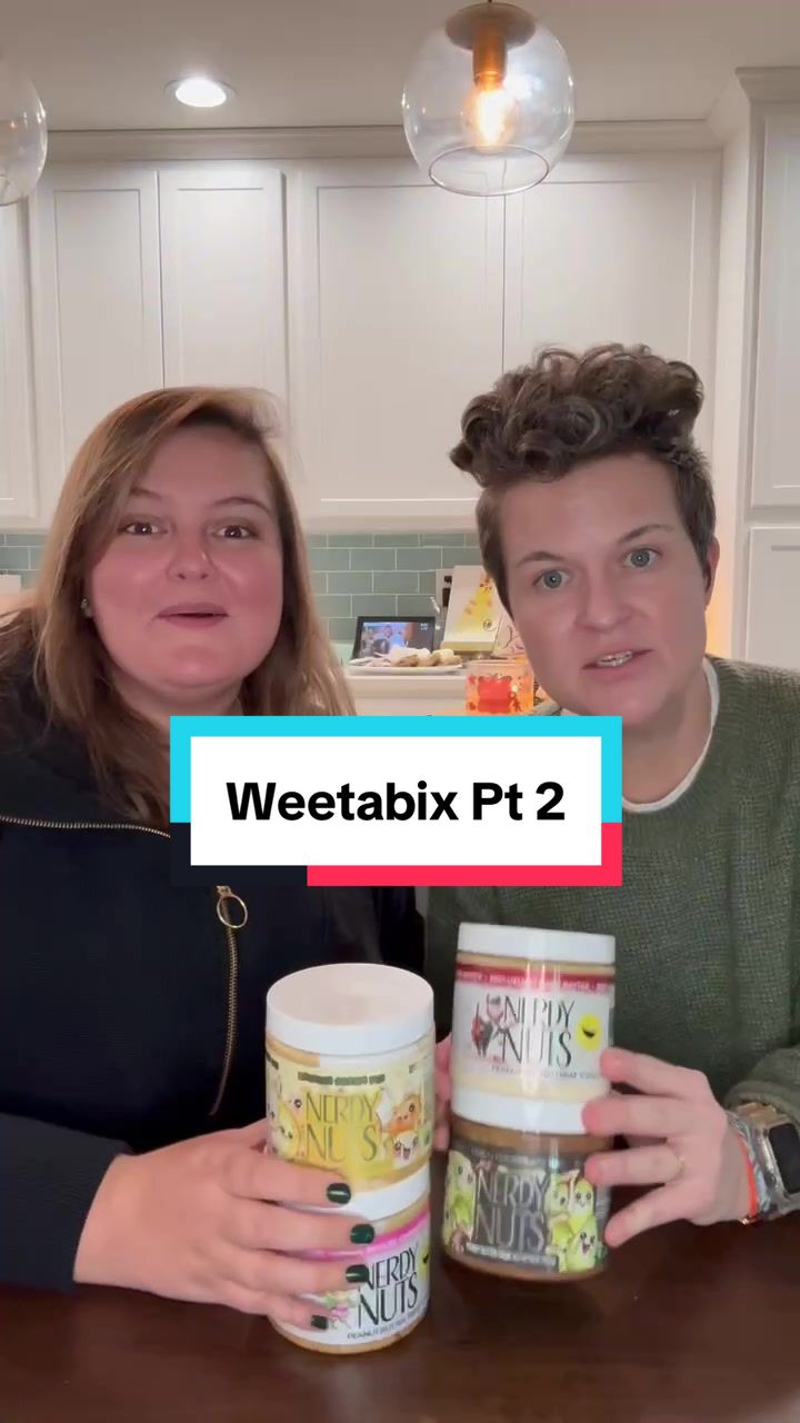 TikTok post by @dubdub81 for Nerdy Nuts. Caption reads: Pt.2 - The only thing that can improve Weetabix.....