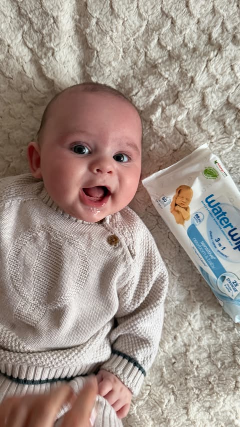 Instagram post by @sam_craske for WaterWipes. Caption reads: [...] for both parents and baby. That’s why....