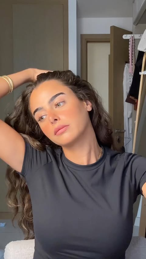 Instagram post by @myriamjandali for Kérastase. Caption reads: [...] my updated haircare routine with the....