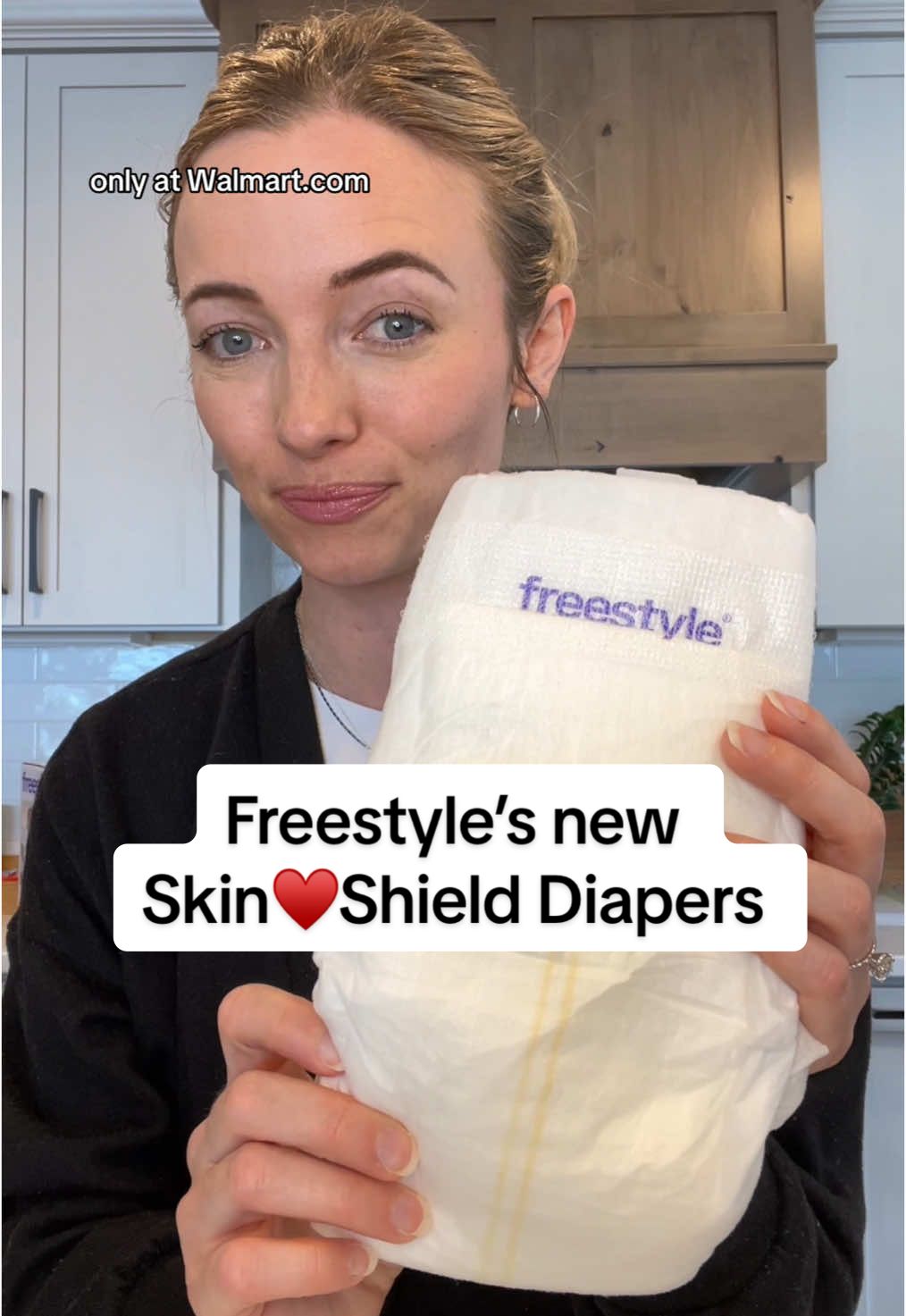 TikTok post by @nicolewebz for Freestyle. Caption reads: My take on the Freestyle Skin♥️Shield Diapers....