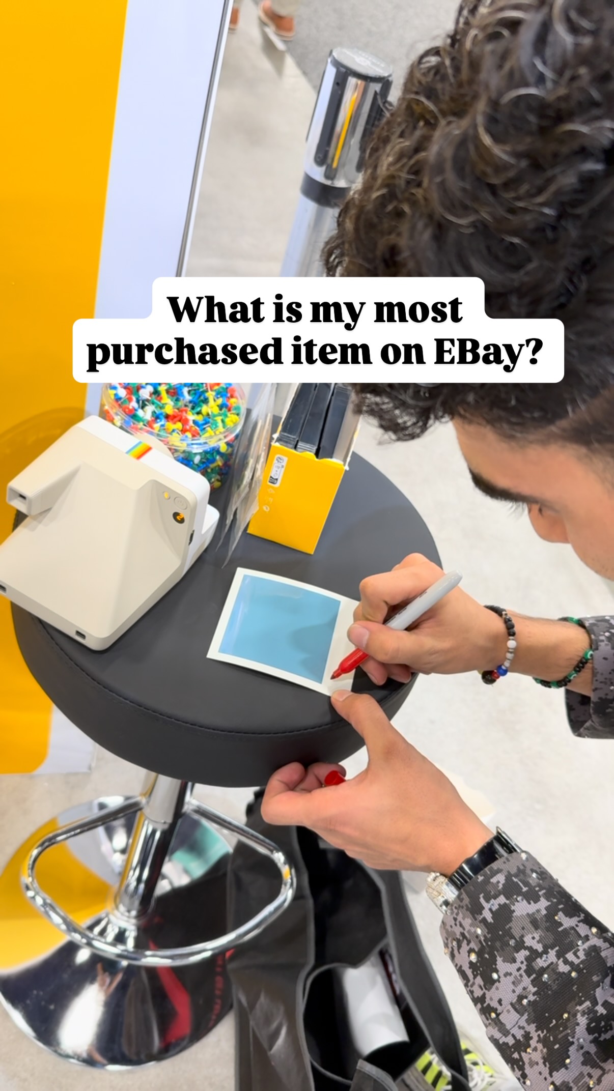 Instagram post by @tonys_classics for eBay Motors. Caption reads: We’re here at the @ebaymotors booth! Can you guess....