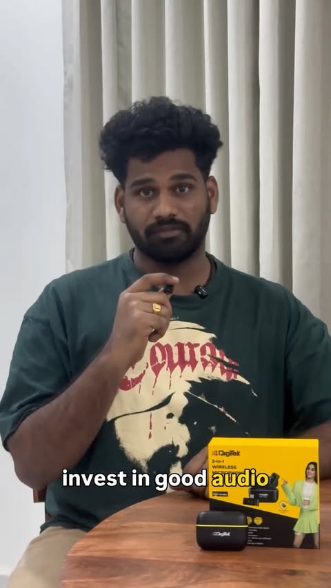 Instagram post by @wanderwithvijay_ for Digitek. Caption reads: Good content needs GREAT audio Now using....