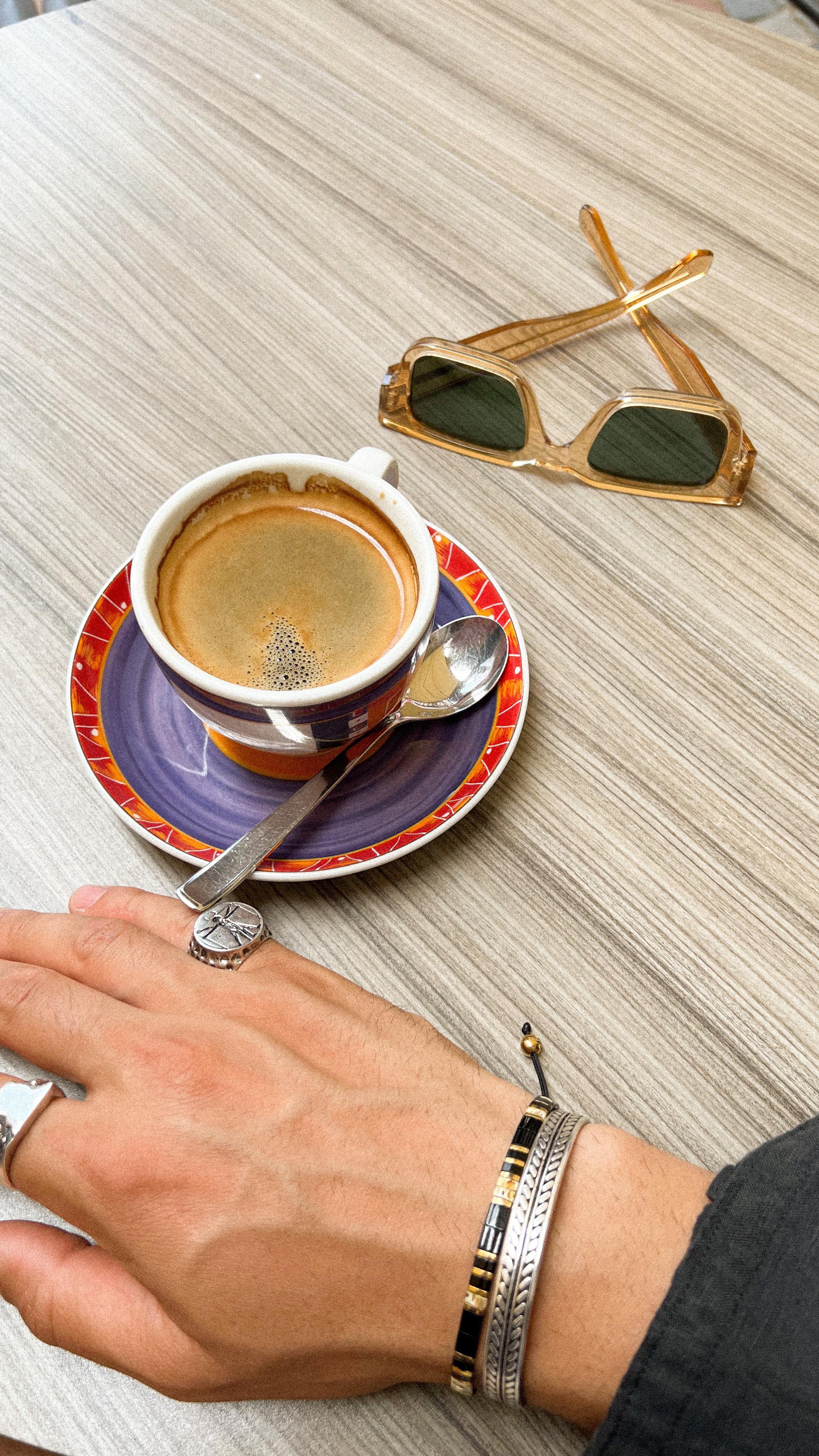 Instagram post by @mr.mertcelik for TBD Eyewear. Caption reads: Started my week in the best way l know 😎☕️....