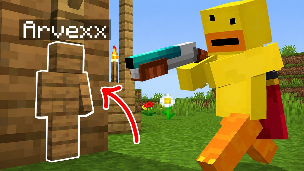 YouTube post by @Algomii for CurseForge. Caption reads: Minecraft Mecha Chameleon Mod is SO FUNNY!.