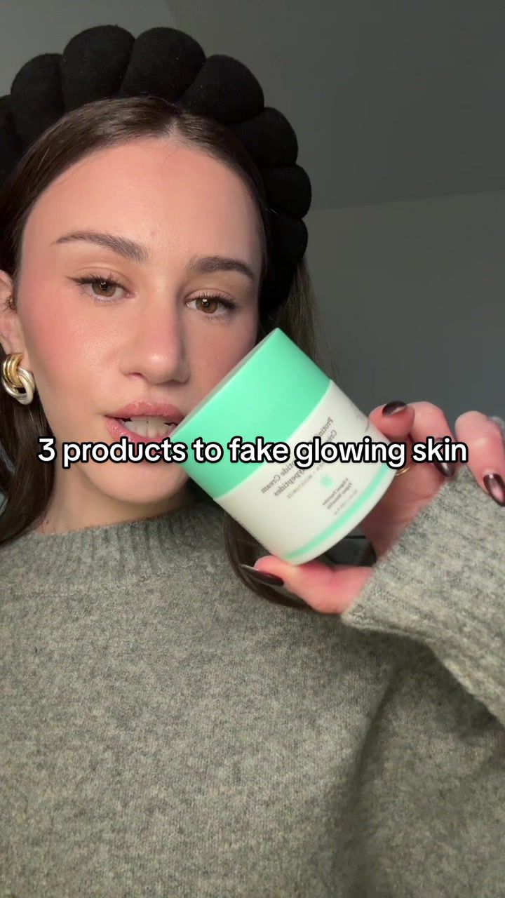 TikTok post by @carlyrivlin for Drunk Elephant. Caption reads: #drunkelephantpartner Three products to fake the....