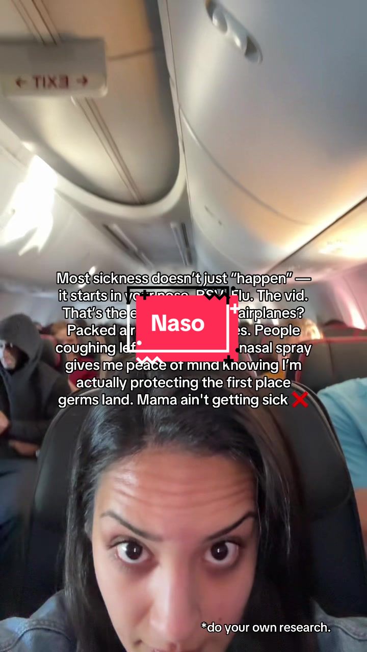 TikTok post by @thewholesome_mom for Triquetra Health. Caption reads: Helllll no to getting sick @Triquetra #nasalspray....