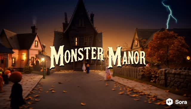 Instagram post by @soraofficial for OpenAI. Caption reads: Happy Halloween from Sora and the monsters of....