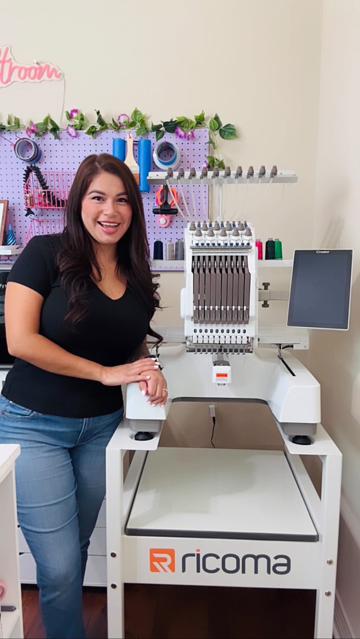 Instagram post by @lilyrosecraftroom for Ricoma. Caption reads: [...] come true! So excited to be part of the....