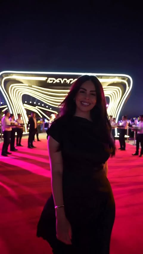 Instagram post by @sara.gazioglu for DAMAC Properties. Caption reads: DAMAC × Oracle Red Bull Racing 😮‍🔥 العقارات دخلت....