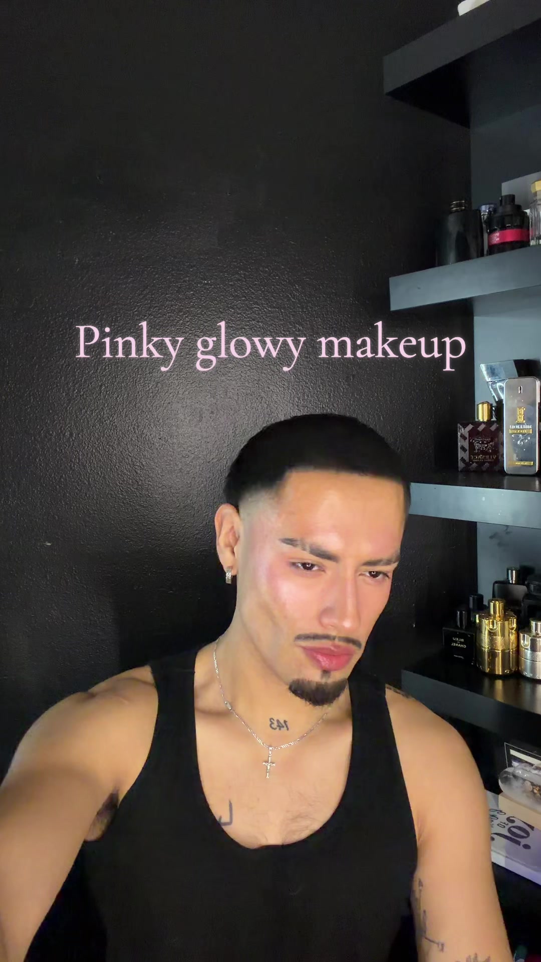 TikTok post by @heisjp143 for About-face Beauty. Caption reads: @🇬🇧MADEBYMITCHELL🇬🇧 @Haus Labs @aboutface....