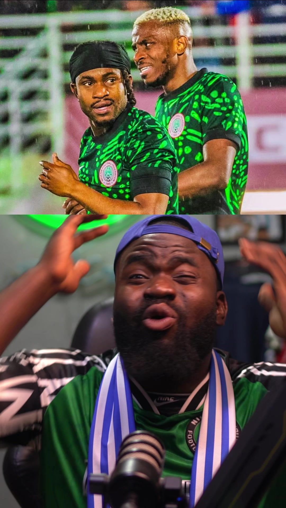 TikTok post by @adika.s.takes for Tecnomobile. Caption reads: Victor Osimhen’s reaction was wrong and it’s....
