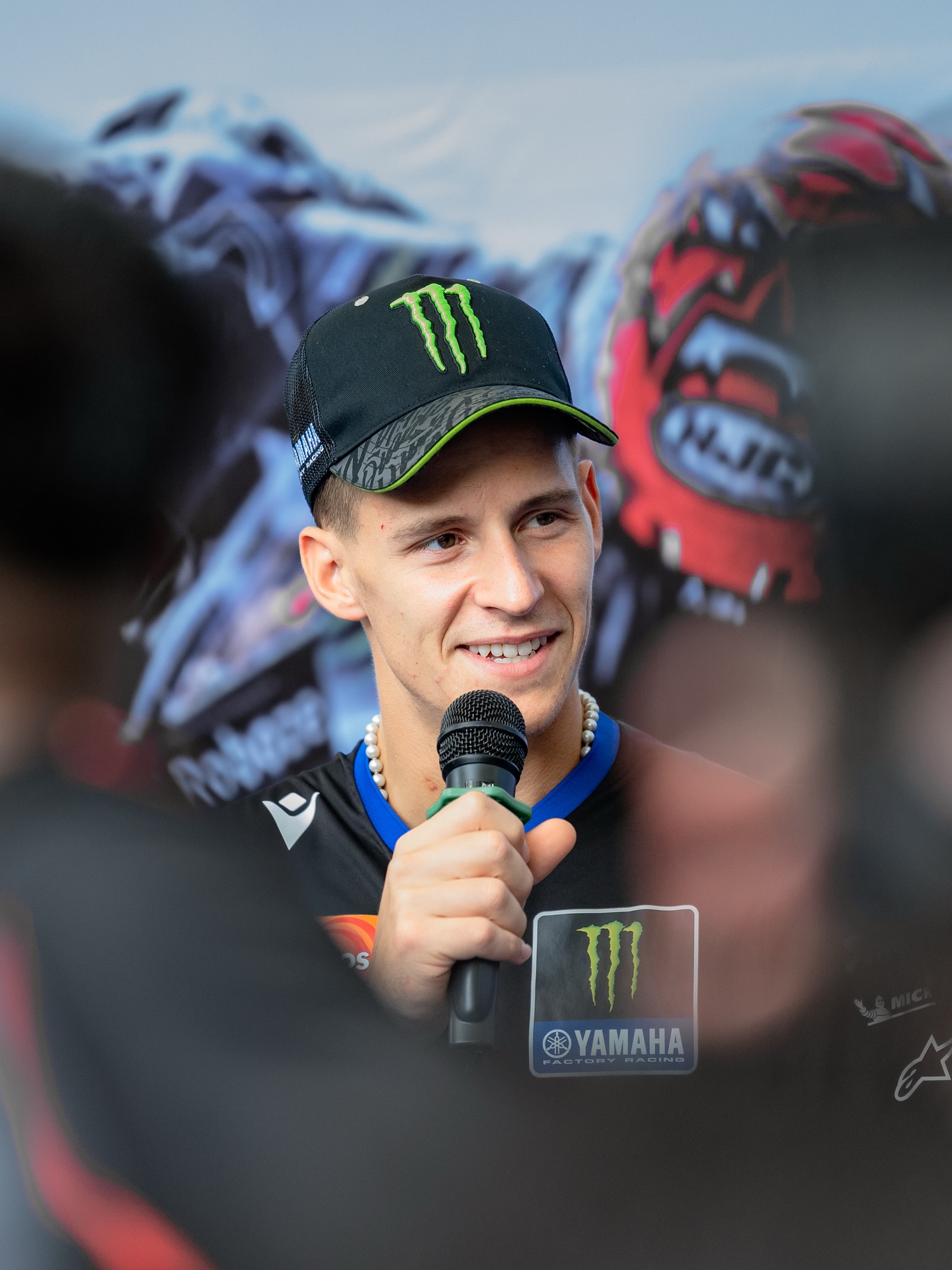 Instagram post by @yamahafriends_ntb for Yamaha Motor. Caption reads: We had so much fun with @fabioquartararo20 &....