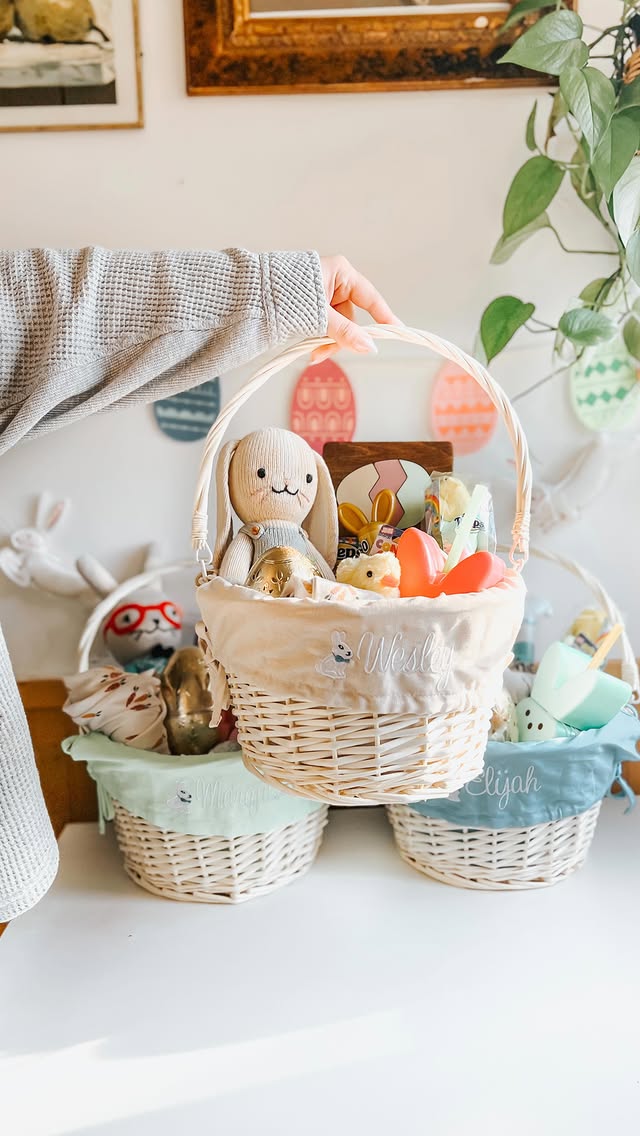 Instagram post by @mrscarr_ for Personalization Mall. Caption reads: Make the boys Easter baskets with me! 🐣 #ad

I....