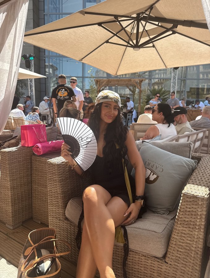 Instagram post by @melisssajonesss for 2bTanned. Caption reads: @2btanned @flairmgmt 
☁️launch brunch for their....