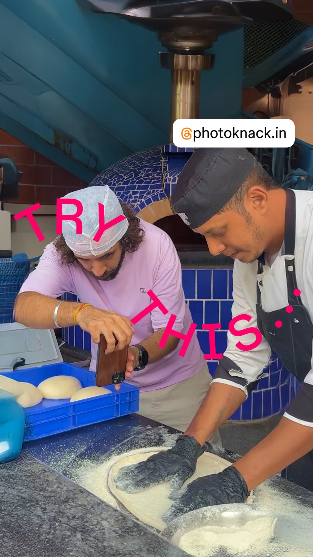 Instagram post by @photoknack.in for Instagram for Business. Caption reads: #ad | What my pizza sees 🍕________🤏👁️👄👁️ Send....