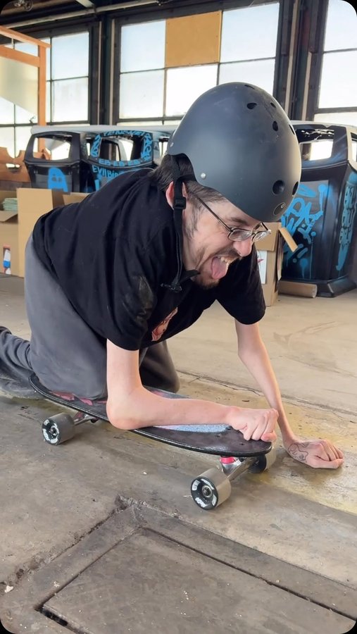 Instagram post by @rickyberwick for Sticker Mule. Caption reads: the next #tonyhawk • sponsored by @stickermule.