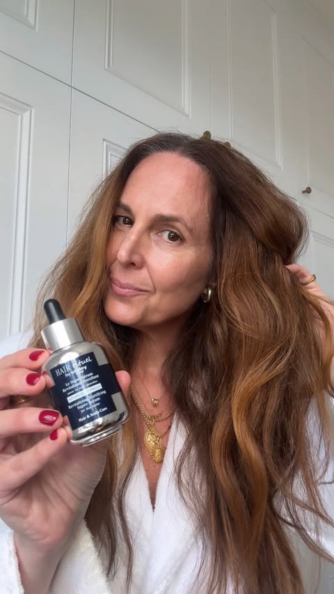 Instagram post by @tashsefton for Hair Rituel by Sisley. Caption reads: [...] older is full of surprises 😅....