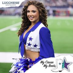 Instagram post by @kaydiannamackenzie for Lucchese. Caption reads: [...] Suicide Awareness

#MyCauseMyBoots |....