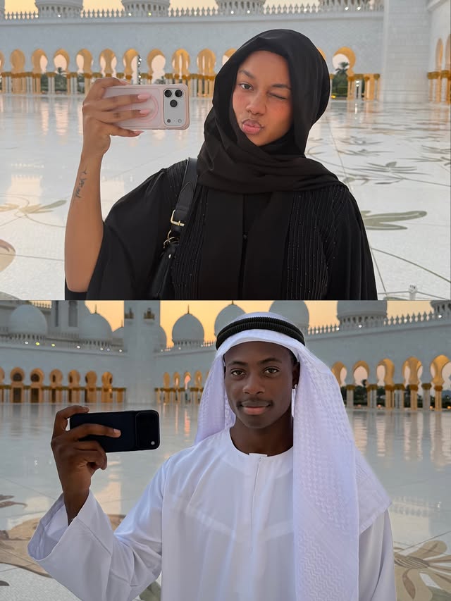 Instagram post by @tyler.grt for Experience Abu Dhabi. Caption reads: Compile d’Abu Dhabi 📸 @visitabudhabi #InAbuDhabi....