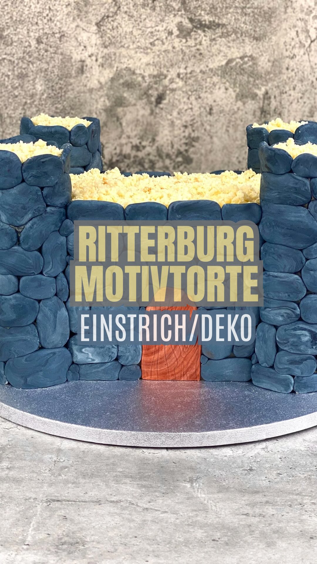 Instagram post by @laras_tortenzauber for Rewe. Caption reads: 🏰Ritterburg Motivtorte🏰

Alle Rezepte findet ihr....