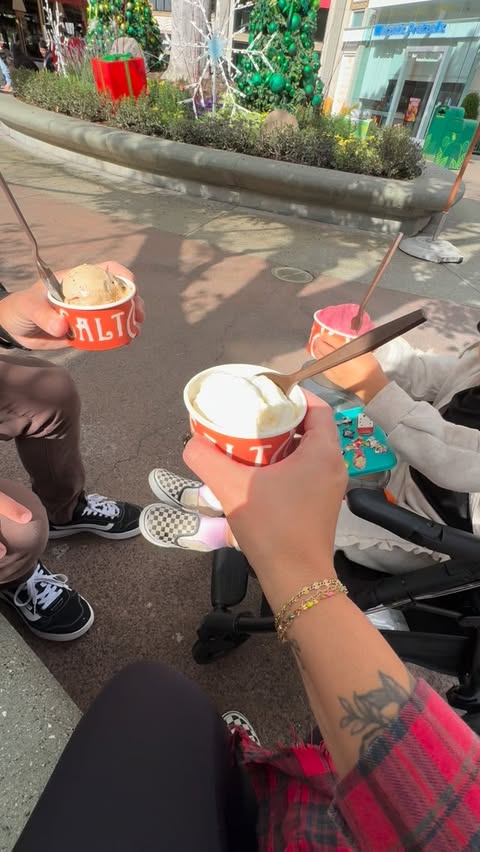 Instagram post by @smashleybourne for Salt & Straw. Caption reads: Come with us to Salt & Straw and try the....