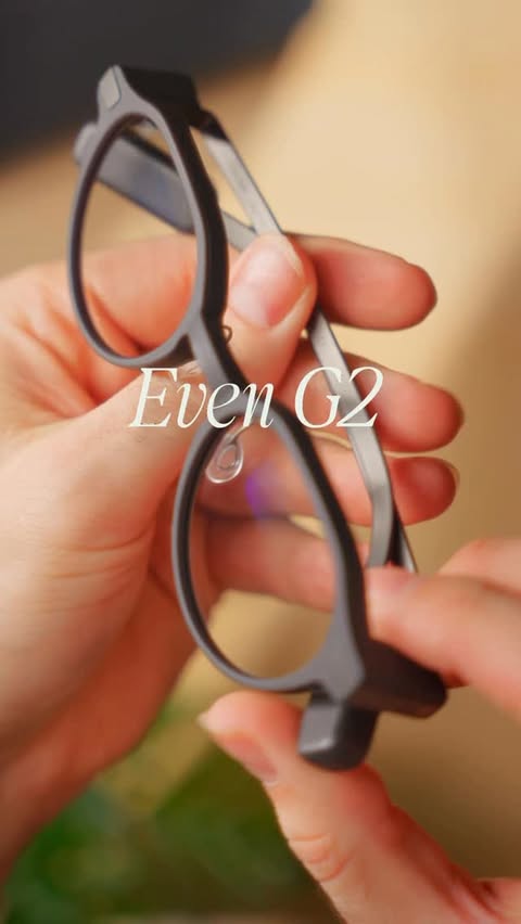 Instagram post by @jesse.d.ryder for Even Realities. Caption reads: [...] Arrived! Meet the Even G2 and R1.....