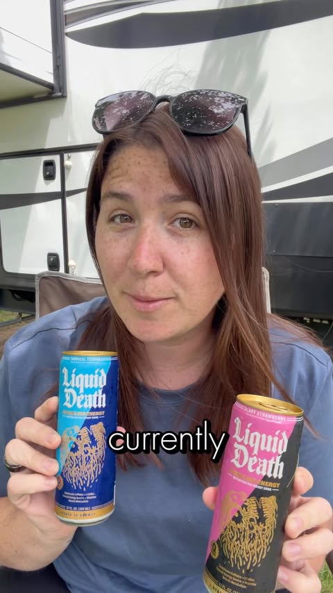 Instagram post by @jordann_wetters for Liquid Death. Caption reads: [...] to Target and stock up on @liquiddeath while....