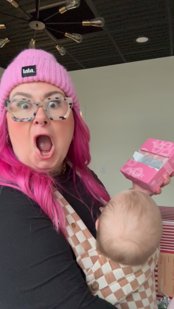 Instagram post by @mermeghair for Framar. Caption reads: Code “MERMEG10” @framar take a shot everytime I....