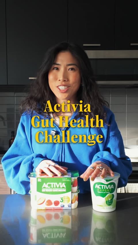 Instagram post by @artofannaaa for Activia. Caption reads: #Ad Kicking off the new year by taking supportive....
