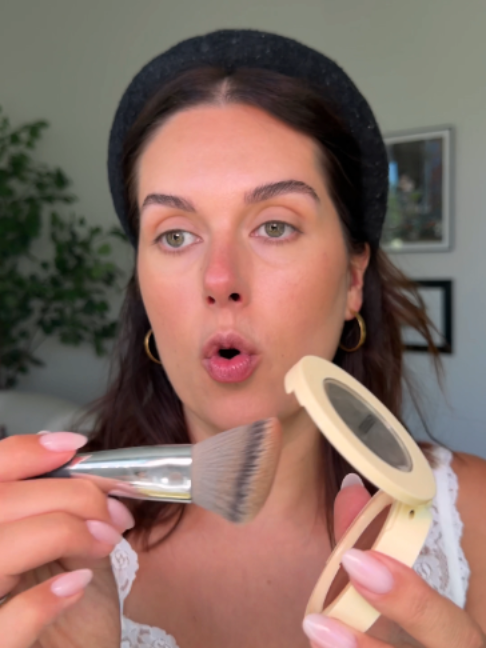 TikTok post by @rudiberry for Aora Makeup. Caption reads: [...] complexion color (aura + hint)....