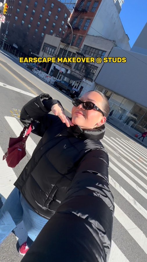 Instagram post by @facesbydanii for Studs. Caption reads: @studs just changed my life… swapped out all 14....