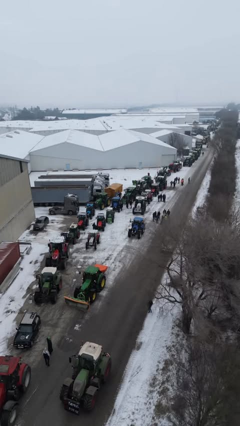 Instagram post by @markusholzschuster for Landwirtschaftskammer Burgenland. Caption reads: Die erste großangelegte Bauerndemo in Österreich....