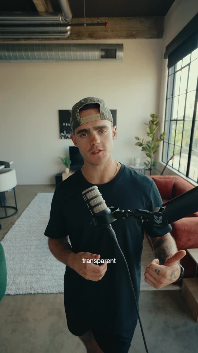 Instagram post by @bennettlooper for Transparent Labs. Caption reads: If you’re looking for clean supplements, first you....