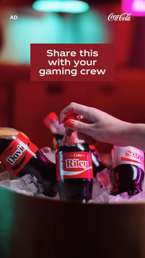 Instagram post by @lissthelass for The Verge. Caption reads: #ad Share a Coke with your gamer friends @CocaCola....
