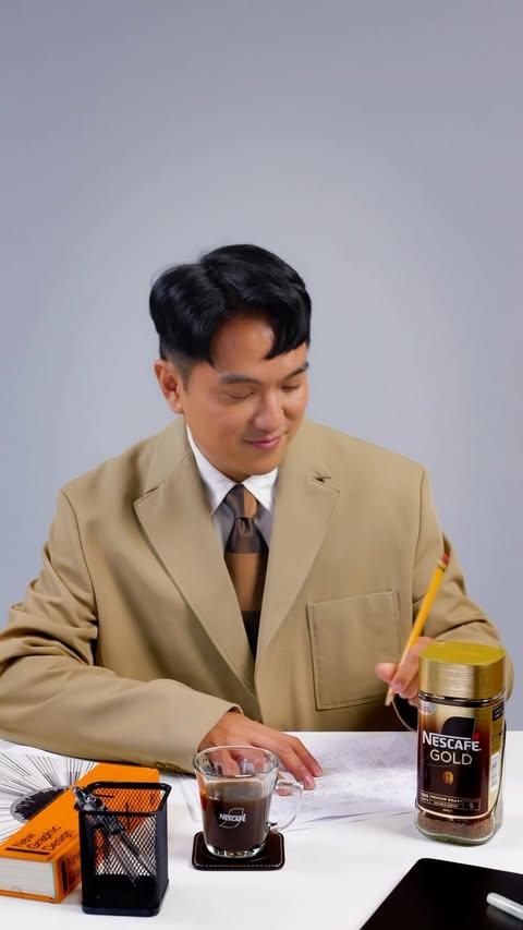 Instagram post by @vince_uy for NESCAFÉ Philippines. Caption reads: Creativity isn’t always about finding the right....