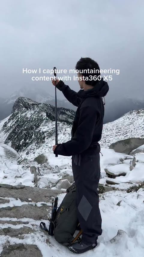 Instagram post by @gorptexx for Insta360. Caption reads: @insta360 X5 is the best action camera on the....