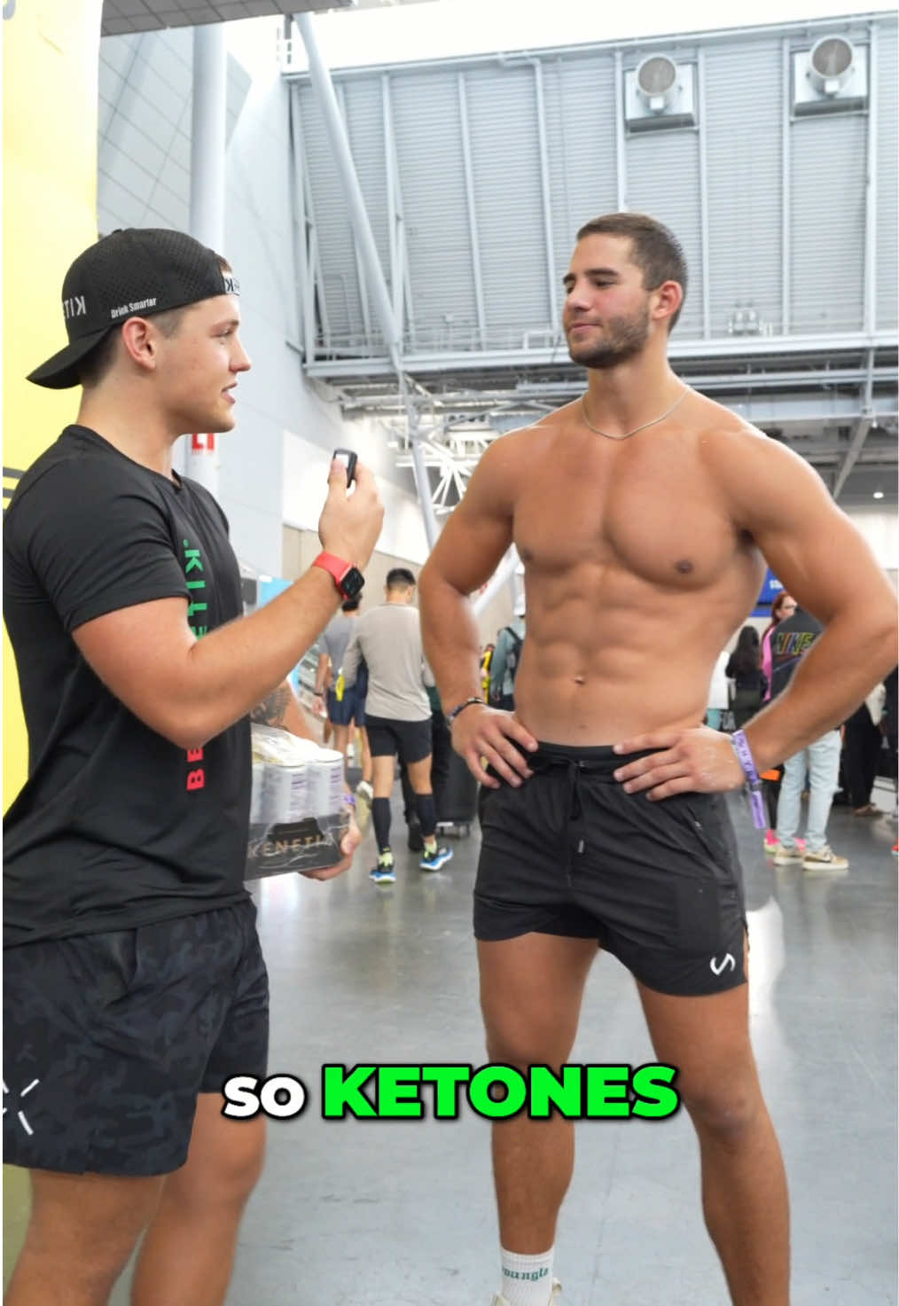 TikTok post by @adriandelaneyiv for Kenetik. Caption reads: [...] #hyrox #health #fitness #gym #nutrition....