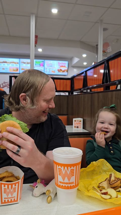 Instagram post by @letthemeatthis for Whataburger. Caption reads: [...] look at Christmas lights and enjoy....