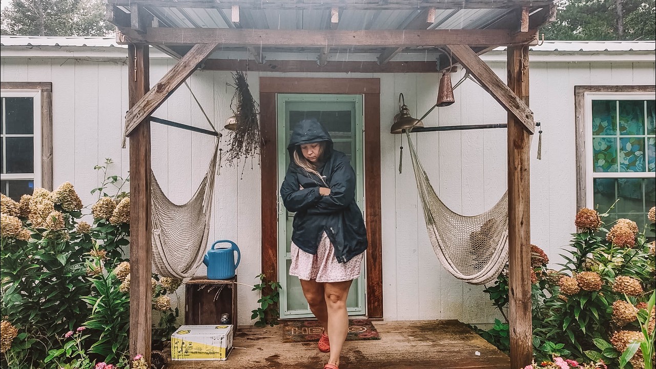 YouTube post by @HEYWANDERER for Battle Born Batteries. Caption reads: Fall pantry prep, cozy home projects & a simple....