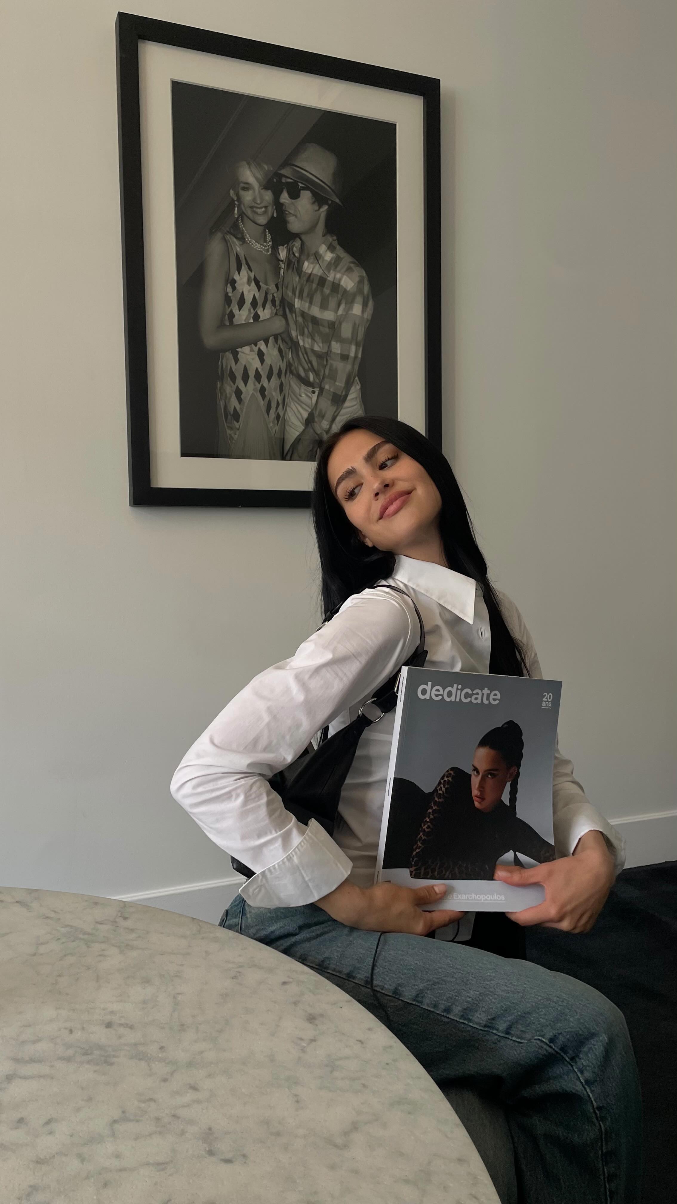 Instagram post by @raniah.journal for The Kooples. Caption reads: Fashion icon @ameliagray teams up with....