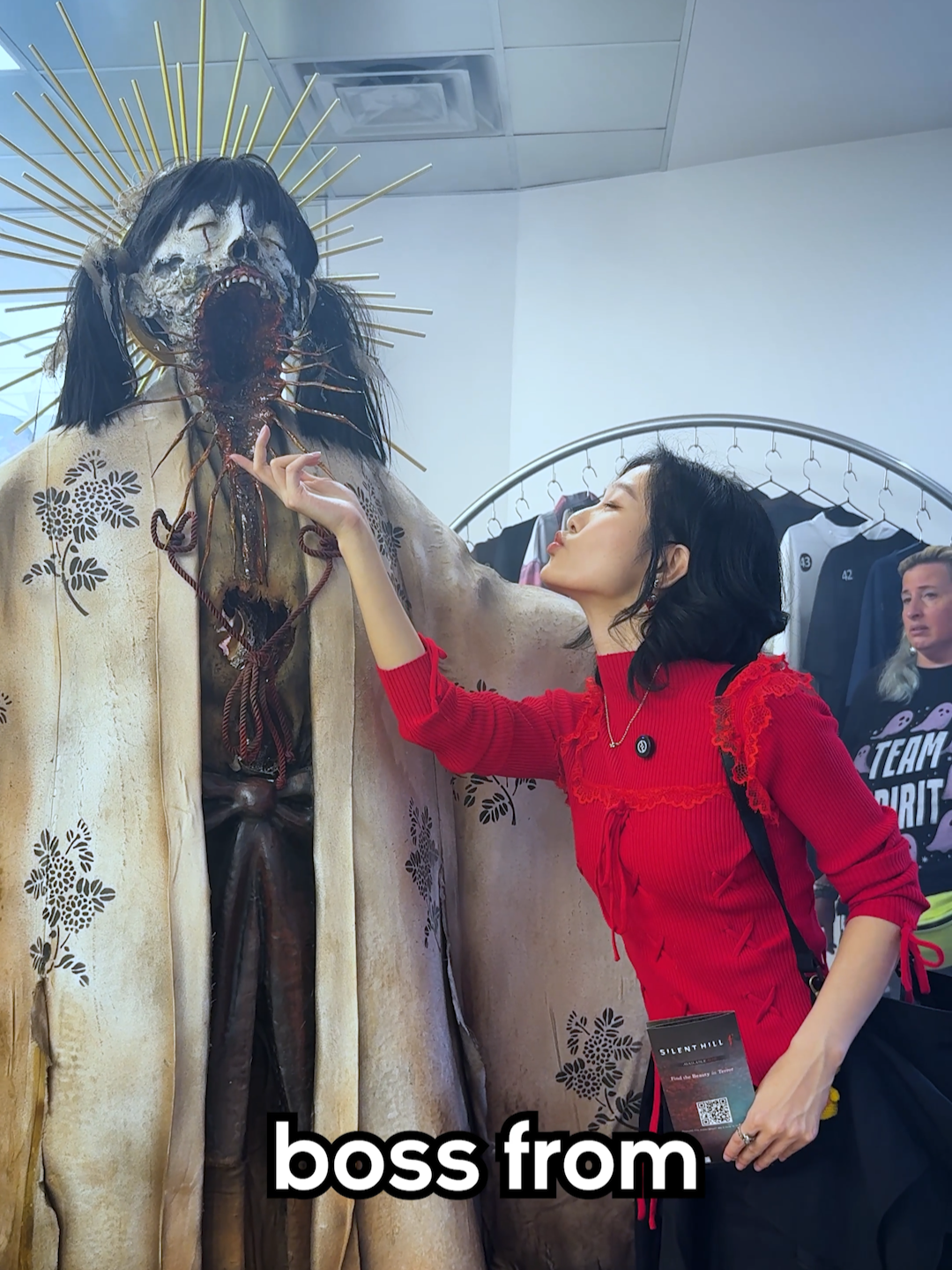 TikTok post by @39dappa for Konami. Caption reads: went and checked out the Silent Hill f popup in....