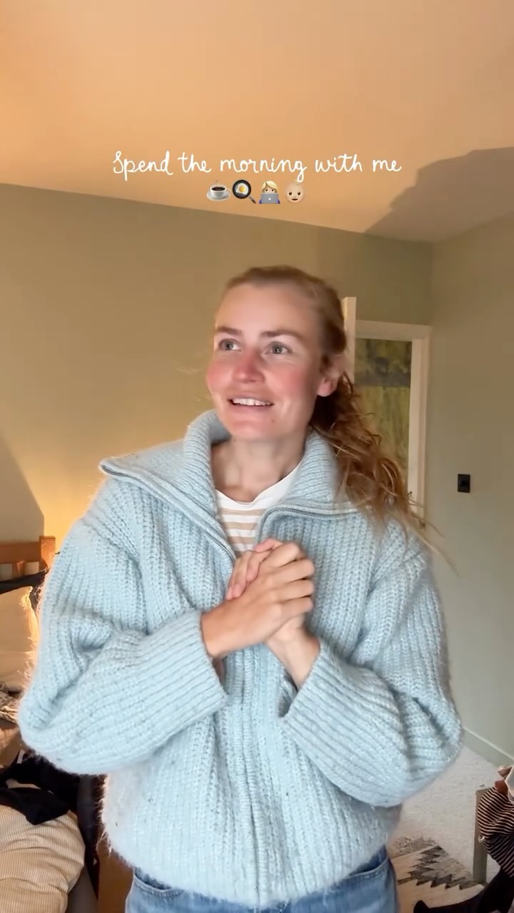 Instagram post by @athenamellor for Ergobaby. Caption reads: [...] a bit of work done 🥰

Carrier is @ergobaby....