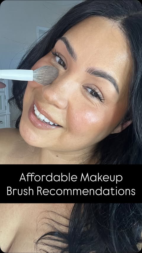 Instagram post by @veronicashavie for Morphe. Caption reads: Best affordable makeup brushes and how to use....