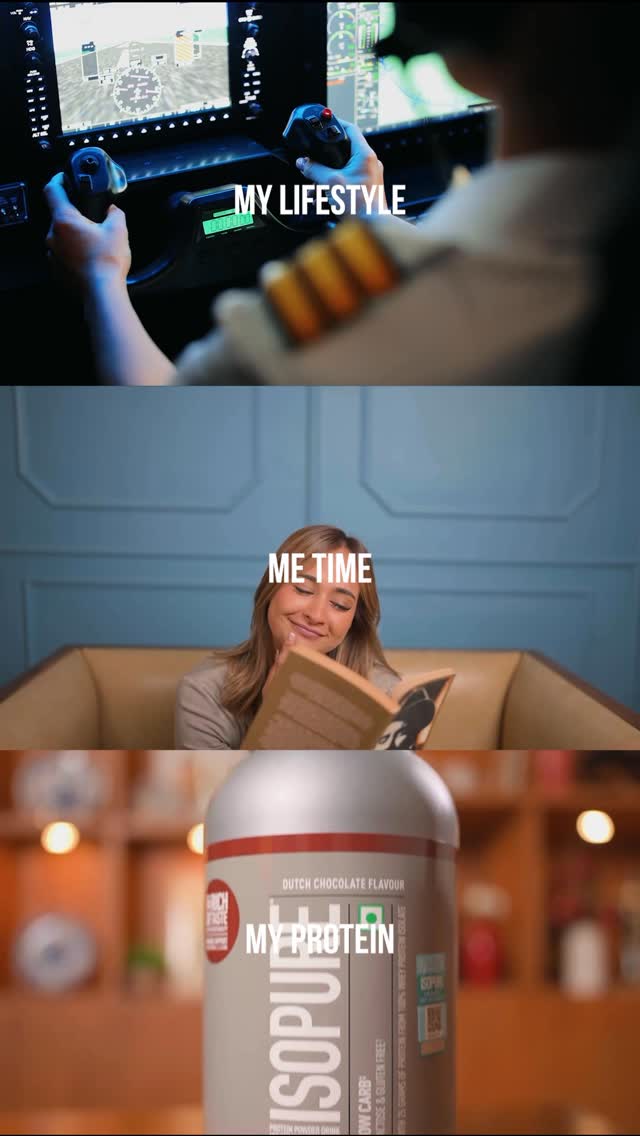 Instagram post by @pilotlaxmi for Isopure. Caption reads: My lifestyle keeps me flying. ✈️
My me-time keeps....