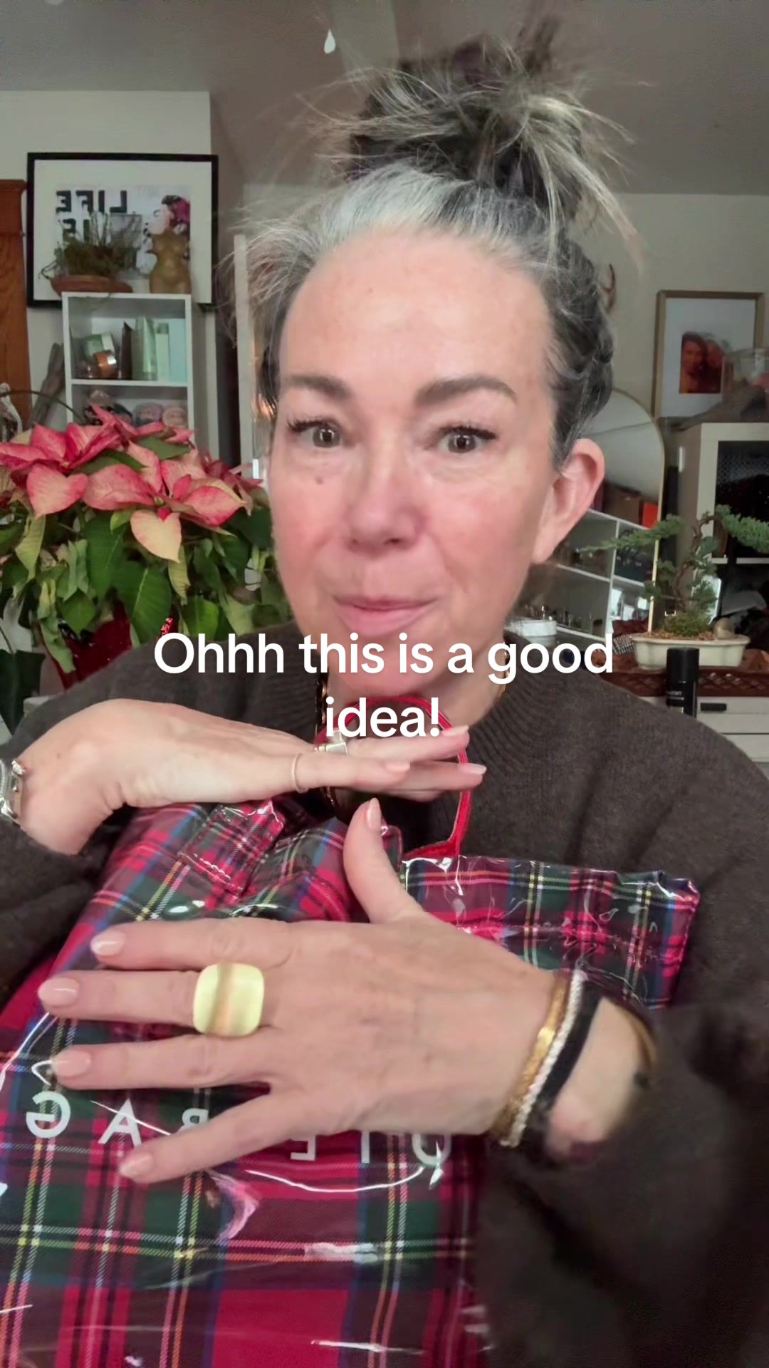 TikTok post by @aestheticaleestyled for RIKI LOVES RIKI. Caption reads: Alternative to traditional Christmas stockings!....