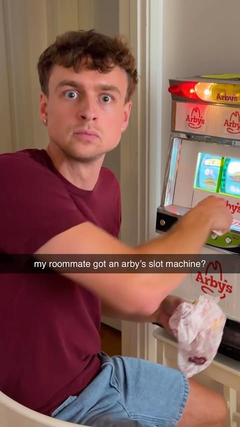 Instagram post by @sven_johnson_ for Arby's. Caption reads: [...] did he get the resources to build this....