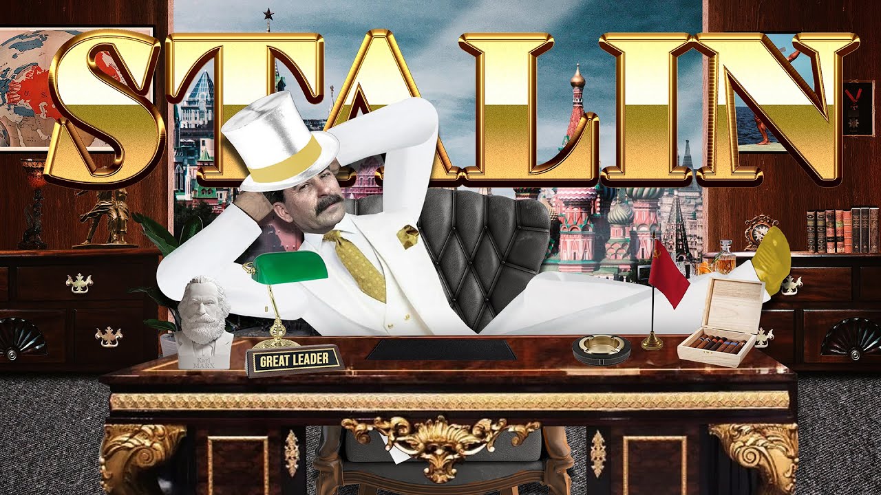 YouTube post by @JackRackam for Keeps. Caption reads: How Stalin Rebranded the USSR.