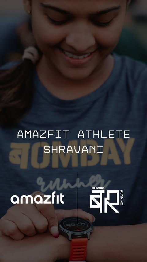 Instagram post by @bombayrunning for Amazfit. Caption reads: Meet the Amazfit × Bombay Running....