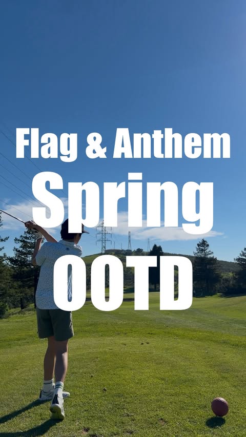 Instagram post by @golfnskiduo for Flag & Anthem. Caption reads: New season, new fit. By Flag & Anthem....
